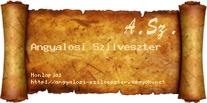 Angyalosi Szilveszter névjegykártya