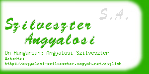 szilveszter angyalosi business card